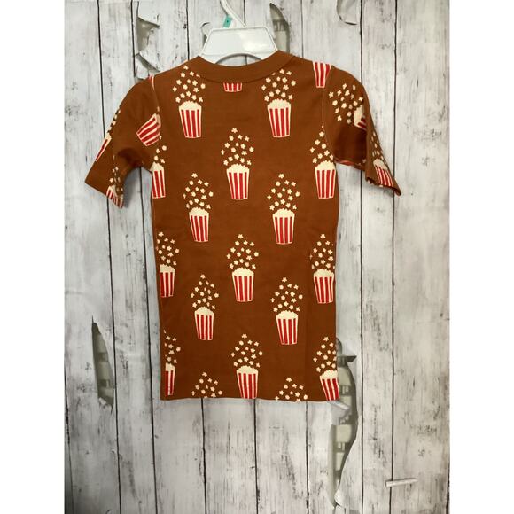 Hanna Andersson Short-Sleeve T-shirt Pajama Top Popcorn Graphic Print Size 10 - Picture 2 of 6